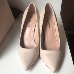 Call it Spring: Suede Nuede Pointy Heel